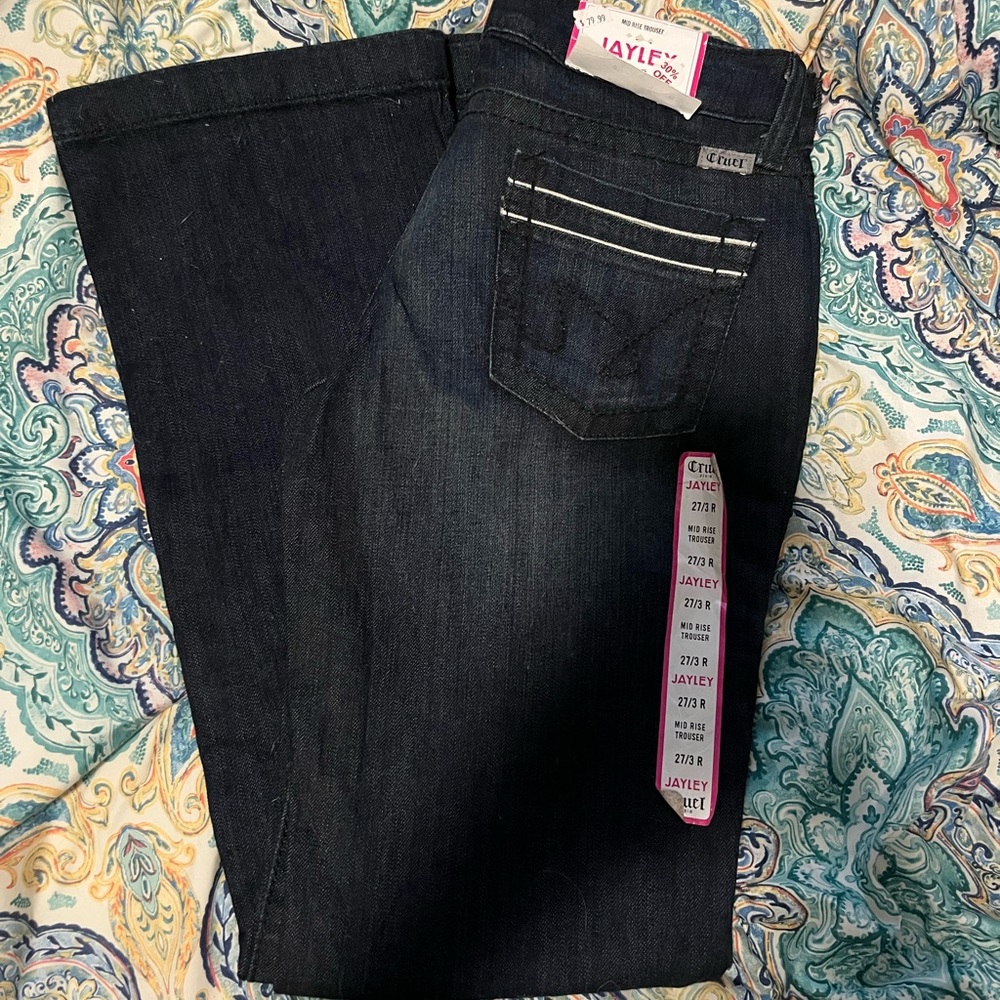 Cruel Girl Dark Blue Flare Jeans